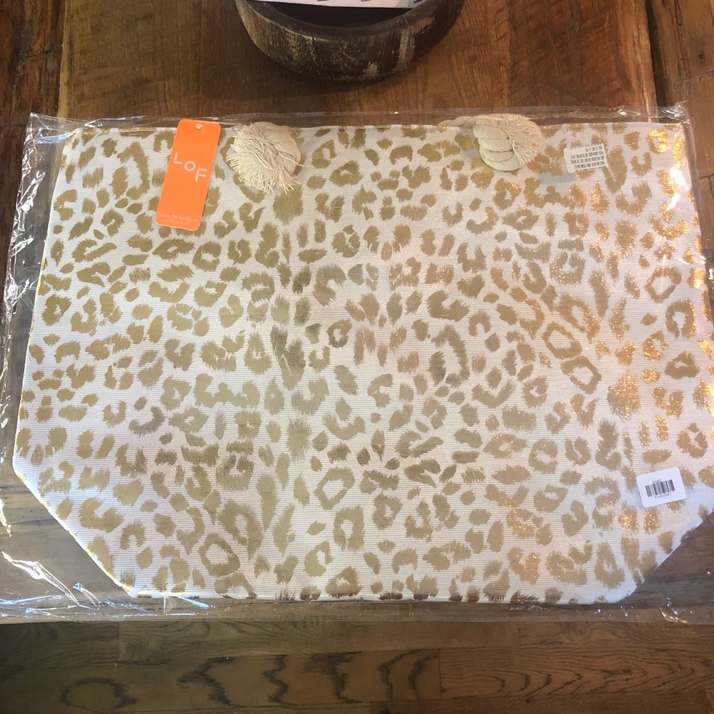 Animal Print Jute Tote